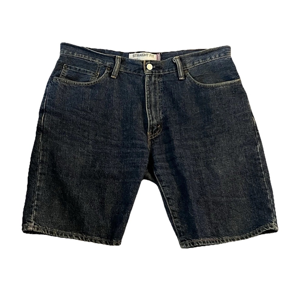 Levi's 505 Straight Fit Denim Shorts Men's 34 Fits 37 Dark Wash Jean Shorts